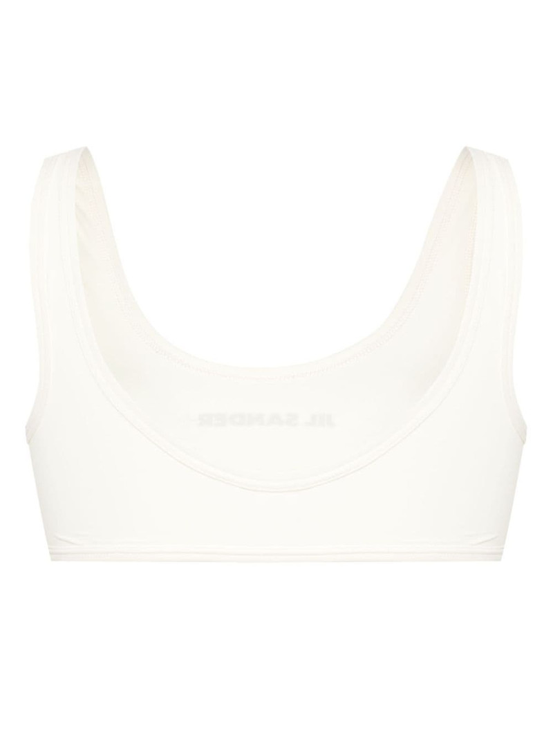 Jil Sander logo-print bikini top outlook