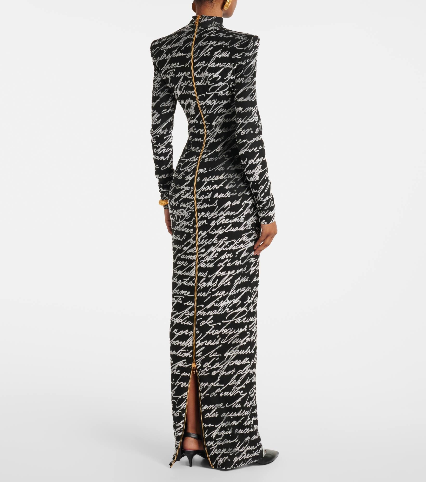 Love Letter jacquard gown - 3