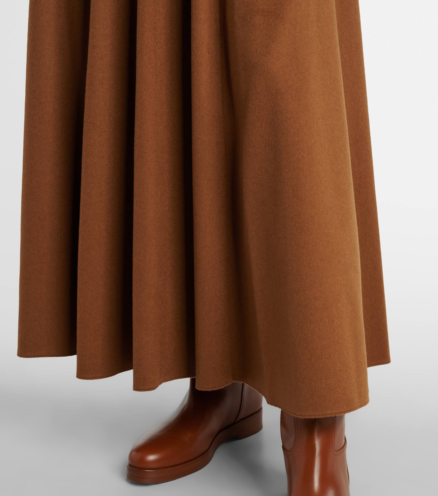Camel hair maxi skirt - 5