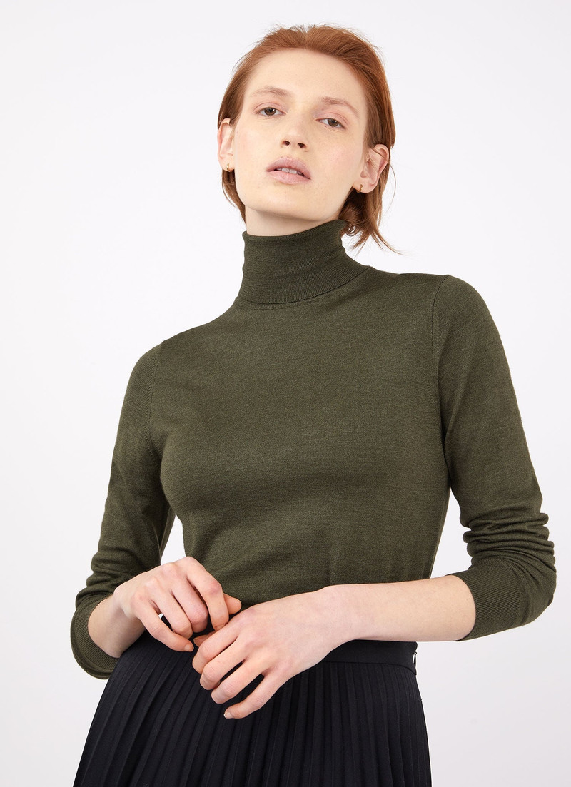 Merino Silk Roll Neck Jumper 1