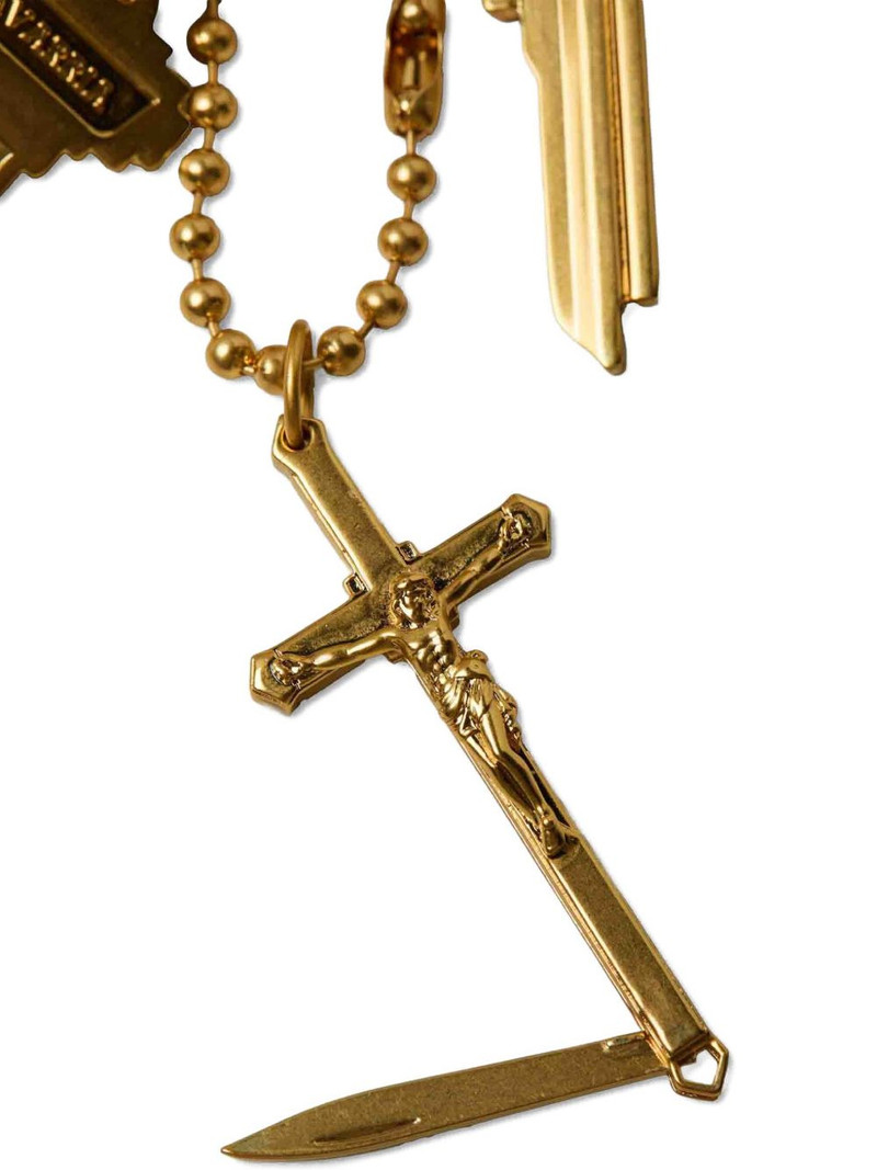 crucifix-charm key-pendant keyring 3