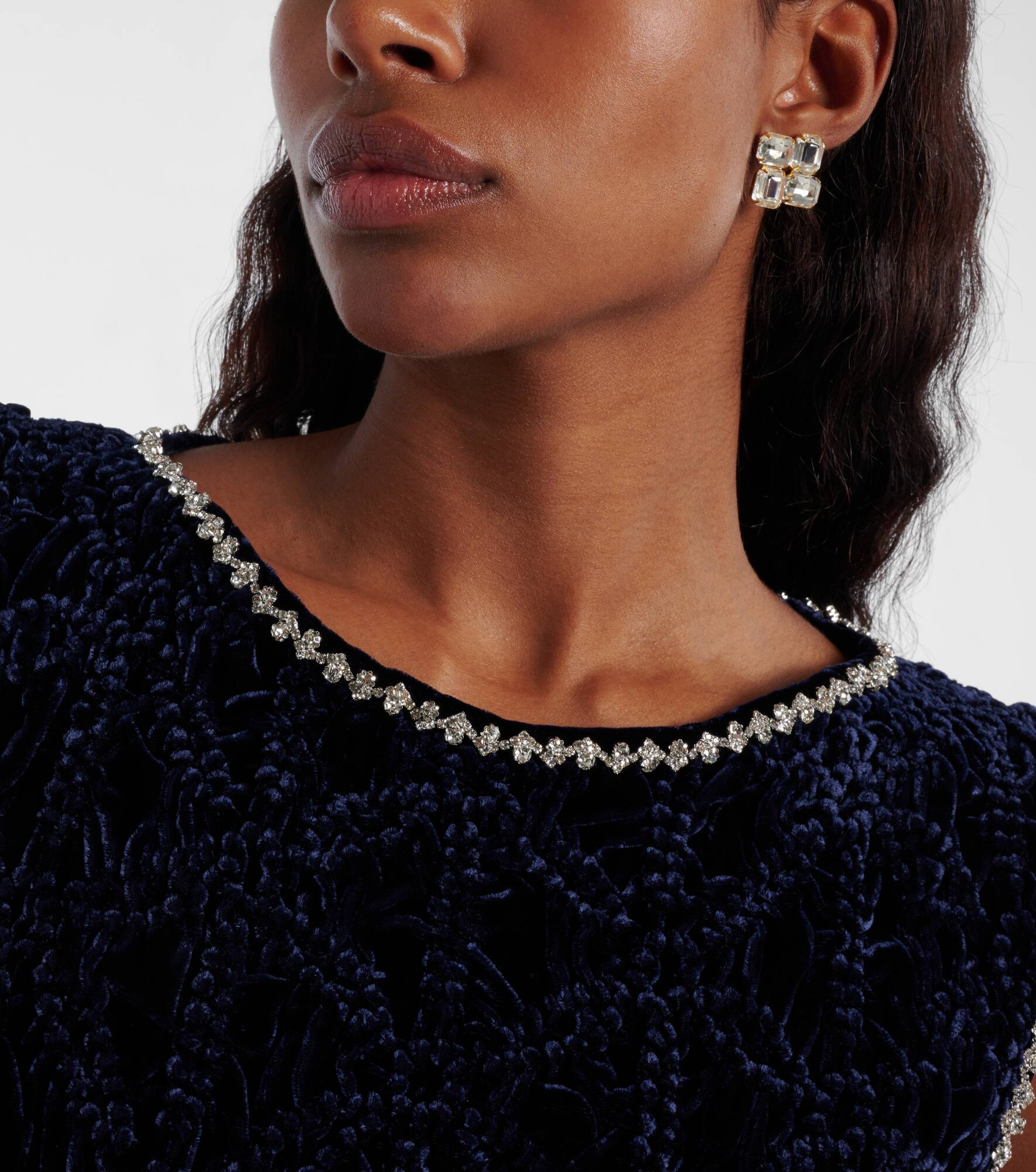 Piccolo crystal-embellished gold-plated earrings - 3