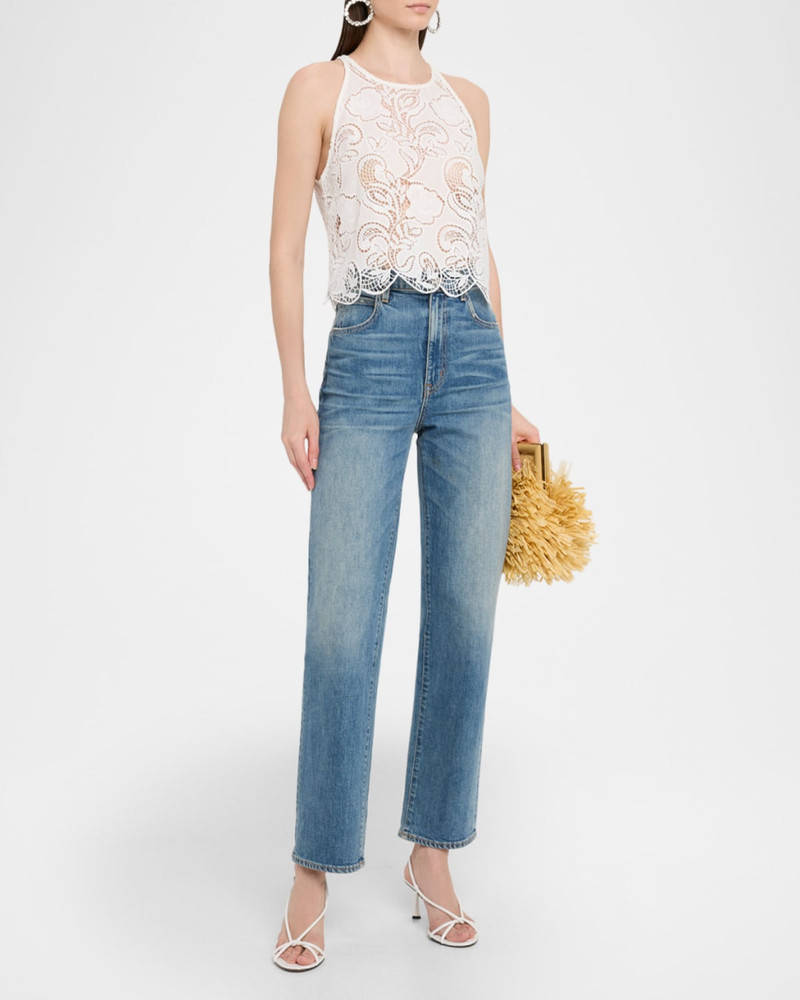 GENERATION LOVE Gionella Embroidered Sleeveless Crop Top outlook