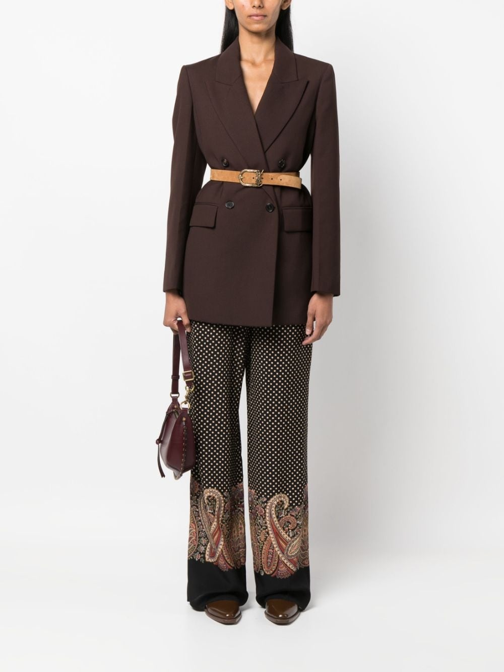 paisley-print wide-leg trousers - 2