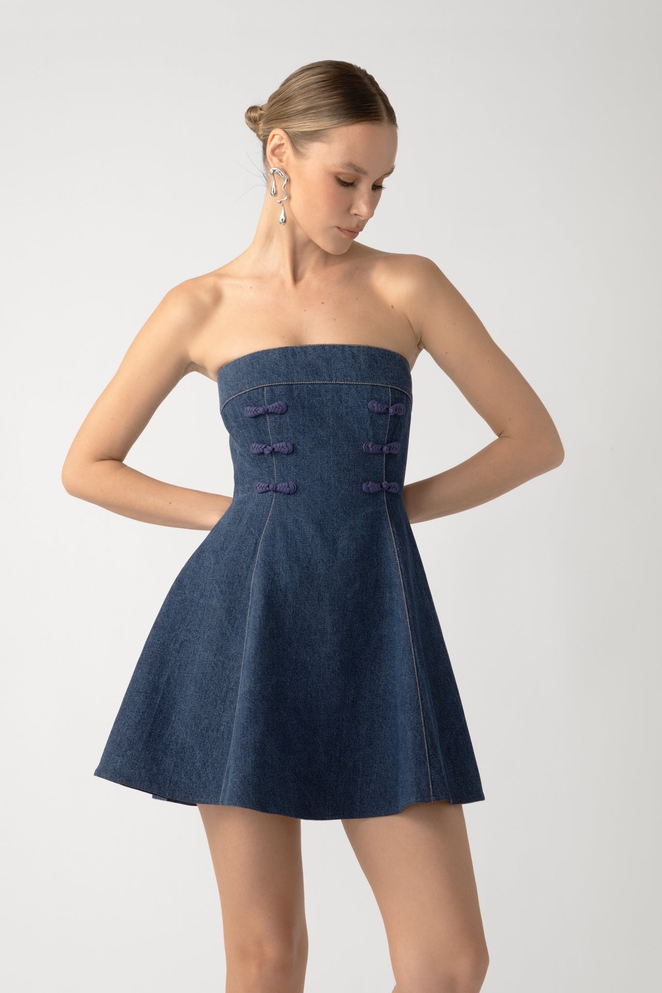 TAI DENIM MINI DRESS - 2