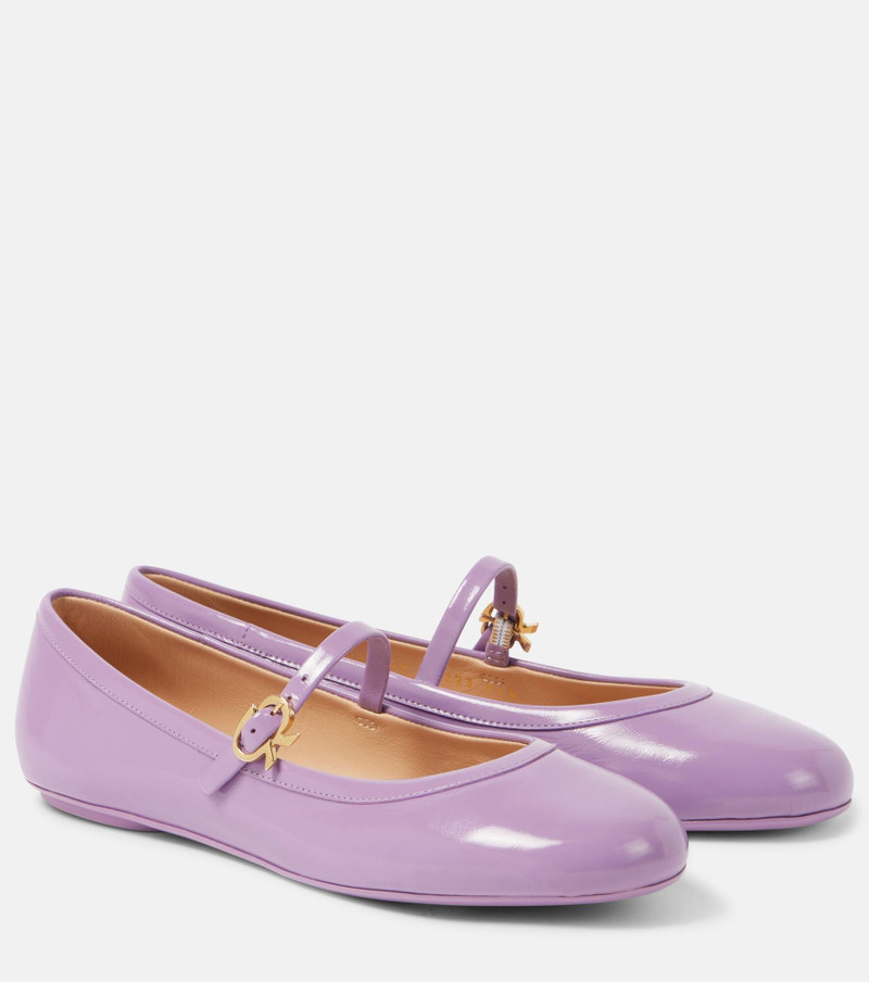 Carla patent leather Mary Jane flats - 1