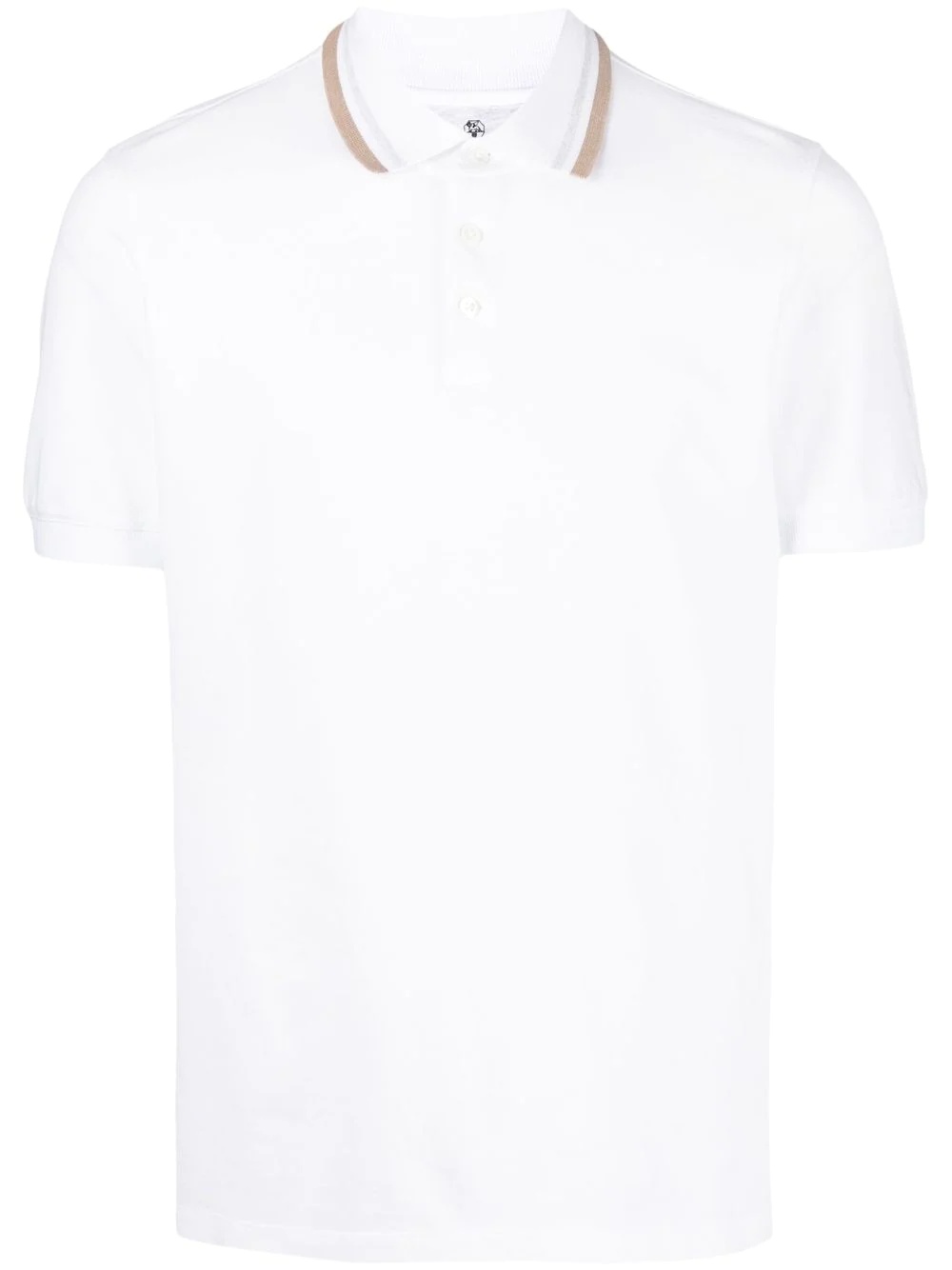 contrasting-collar polo shirt - 1