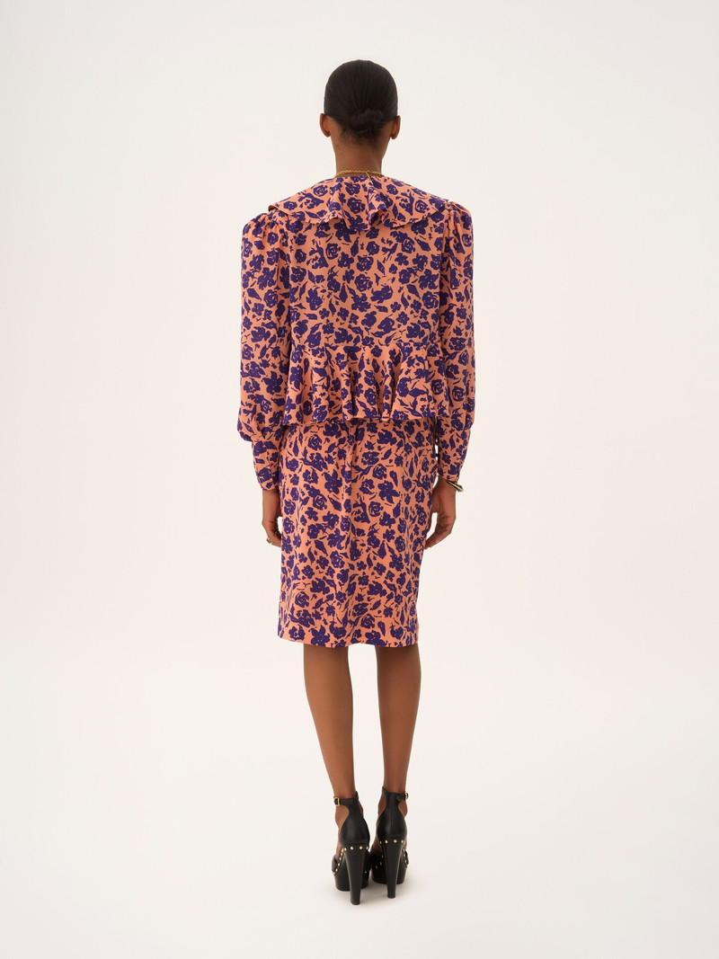 SHORT PENCIL SKIRT IN CRÊPE DE CHINE 4