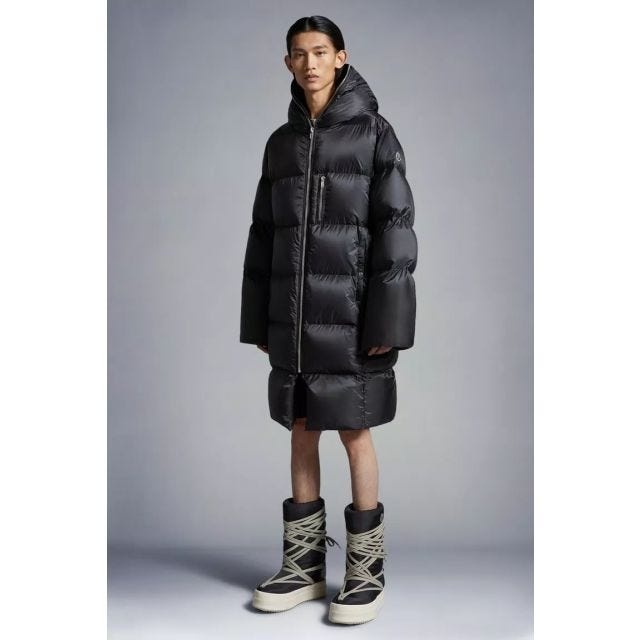 Moncler Moncler + Rick Owens Gimp puffer jacket | genteroma