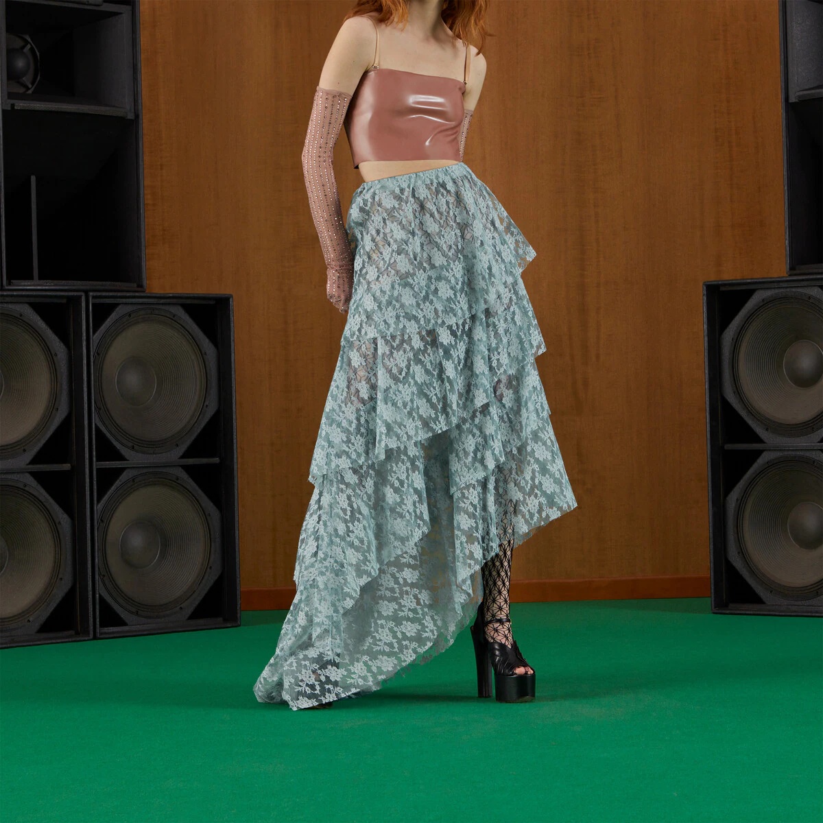 Floral lace skirt - 6