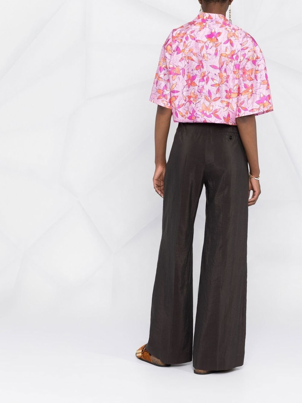 floral-print short-sleeve shirt - 6
