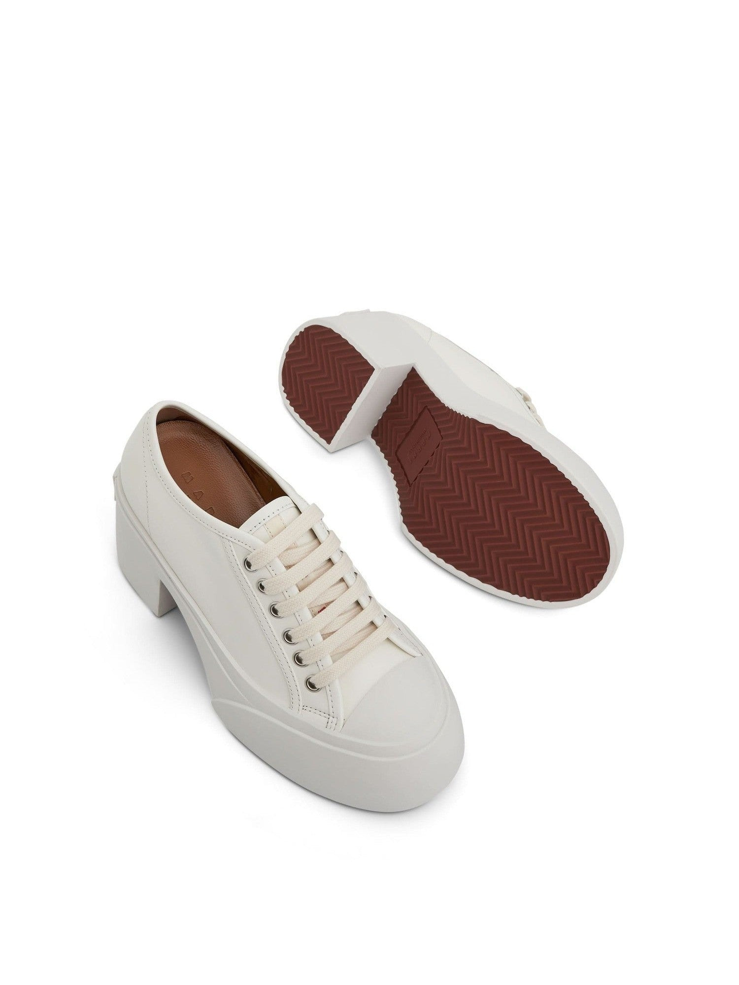 Pablo Lace-Up Pumps in White - 4