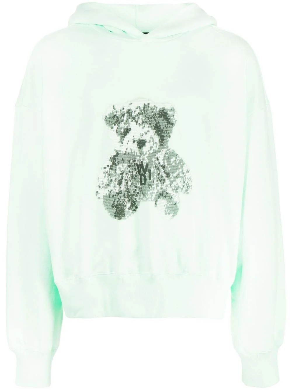 logo-patch cotton hoodie - 1