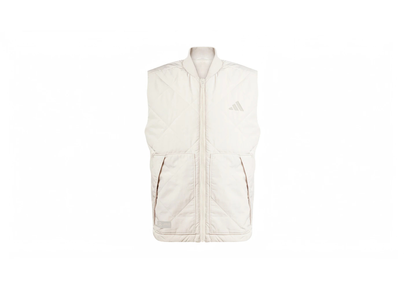 adidas Mercedes AMG Petronas Formula Team Premium Sweat Vest Beige/Putty Beige - 1