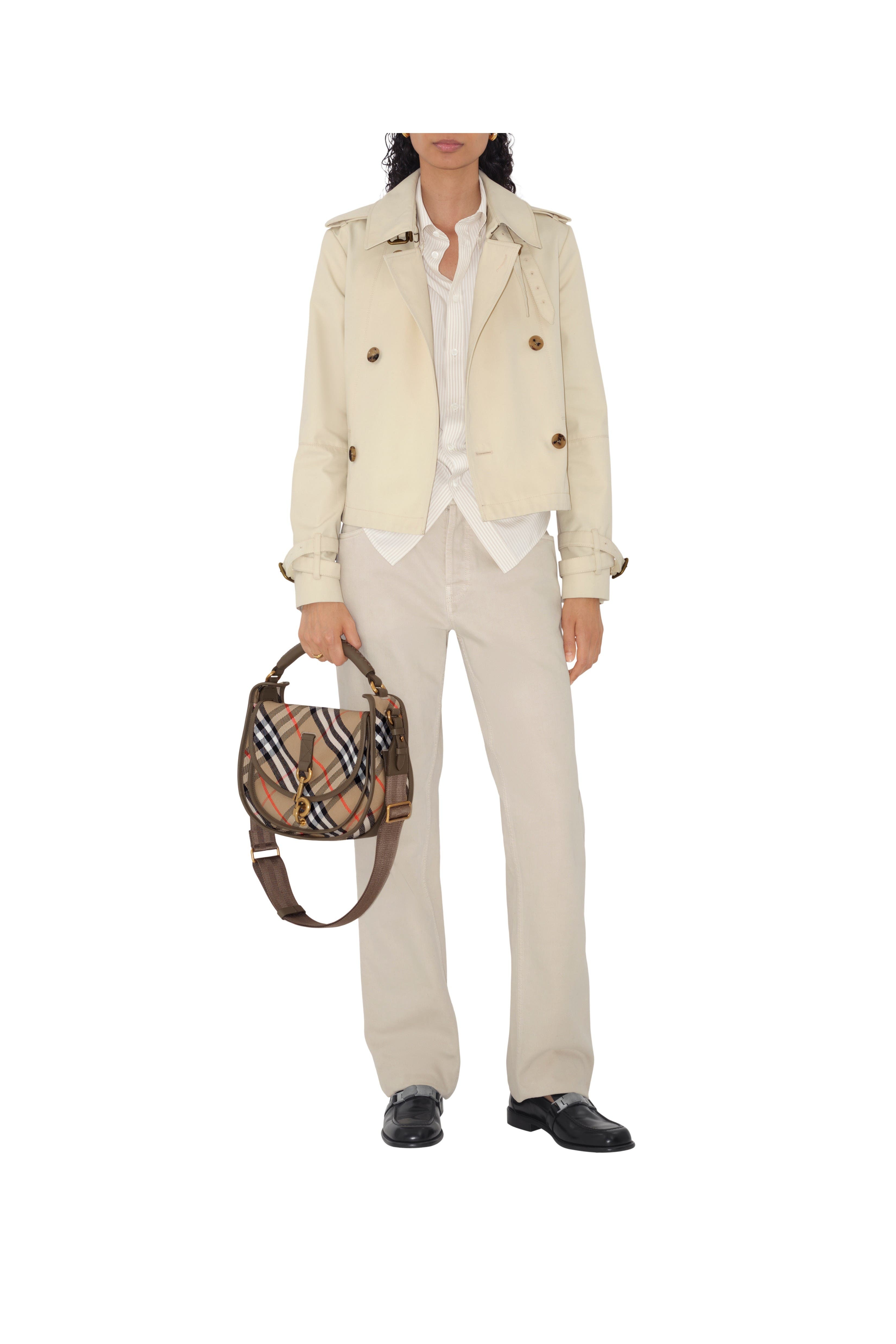 burberry Small B Clip Messenger Bag in Sand at Nordstrom - 2
