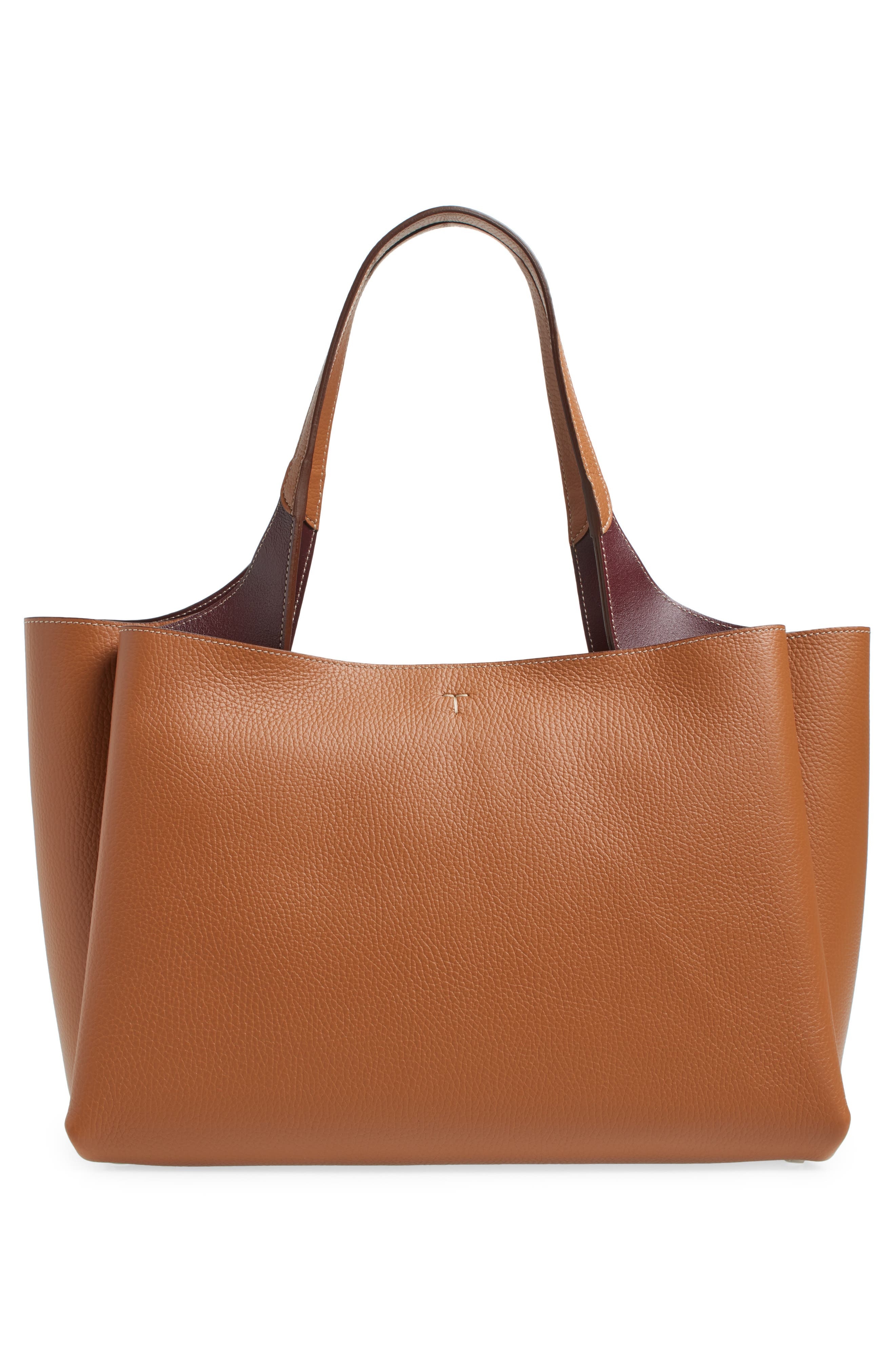 Tod's Medium Apa Leather Tote in Kenia/Bordeaux at Nordstrom - 4