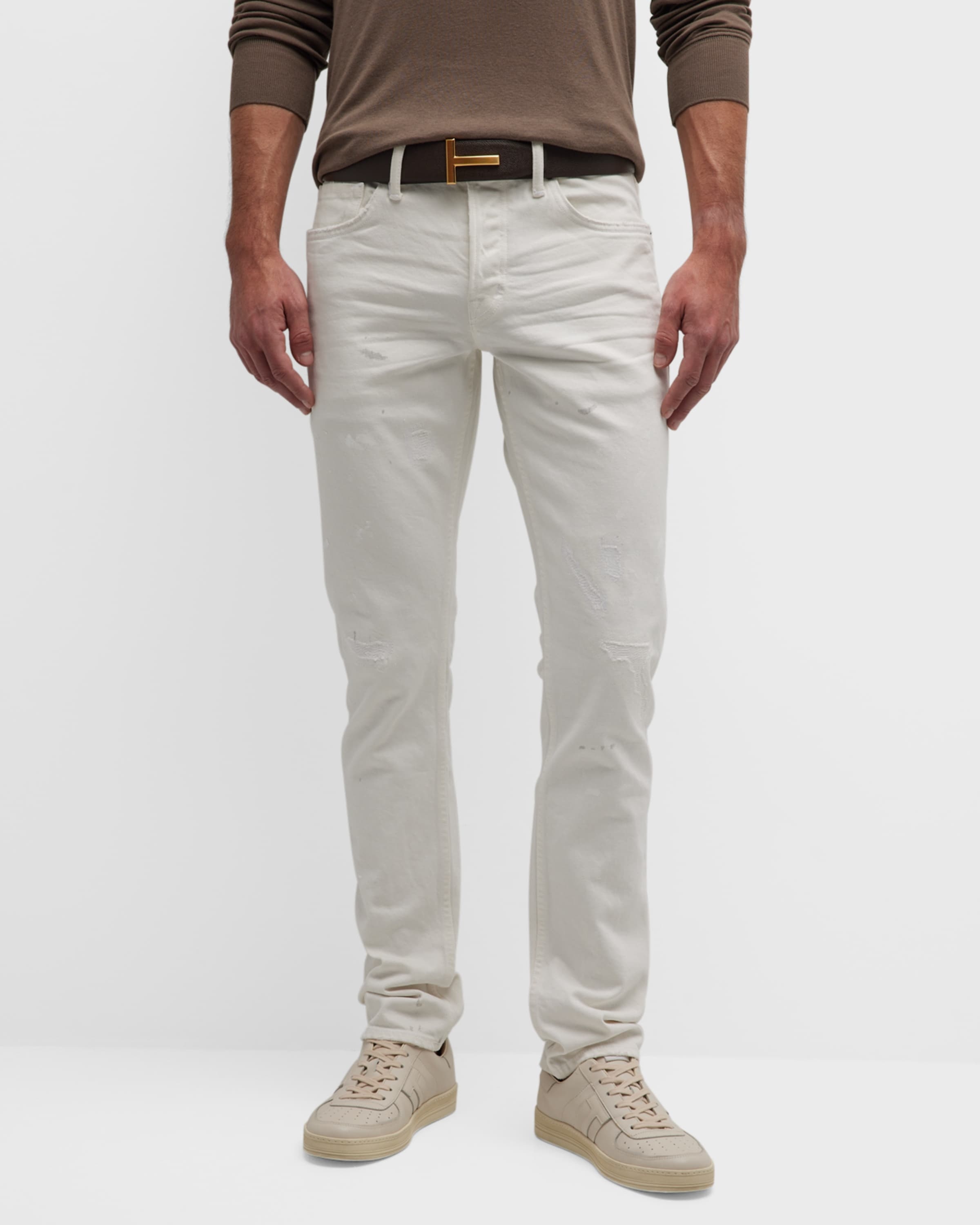 Men's Distressed Selvedge Denim Jeans - 2