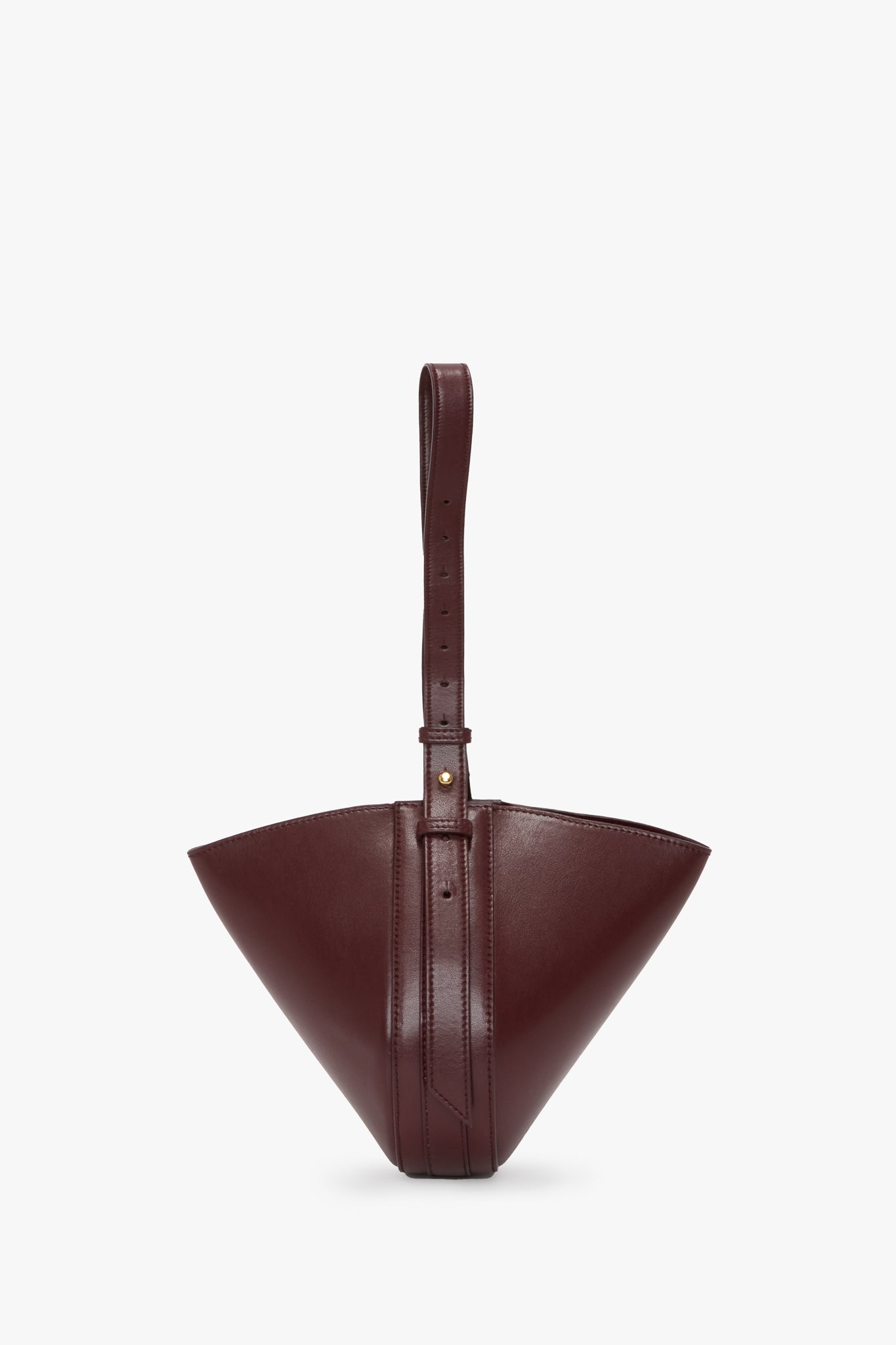 Mini Dia Pouch In Burgundy Smooth Leather - 5