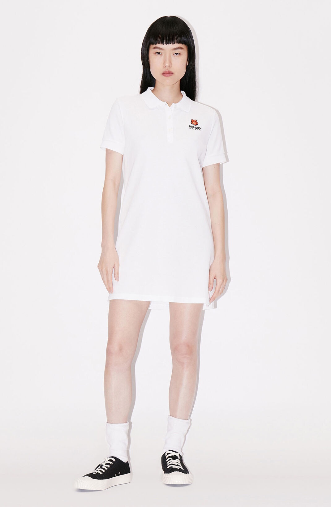 'BOKE FLOWER' crest polo dress - 1