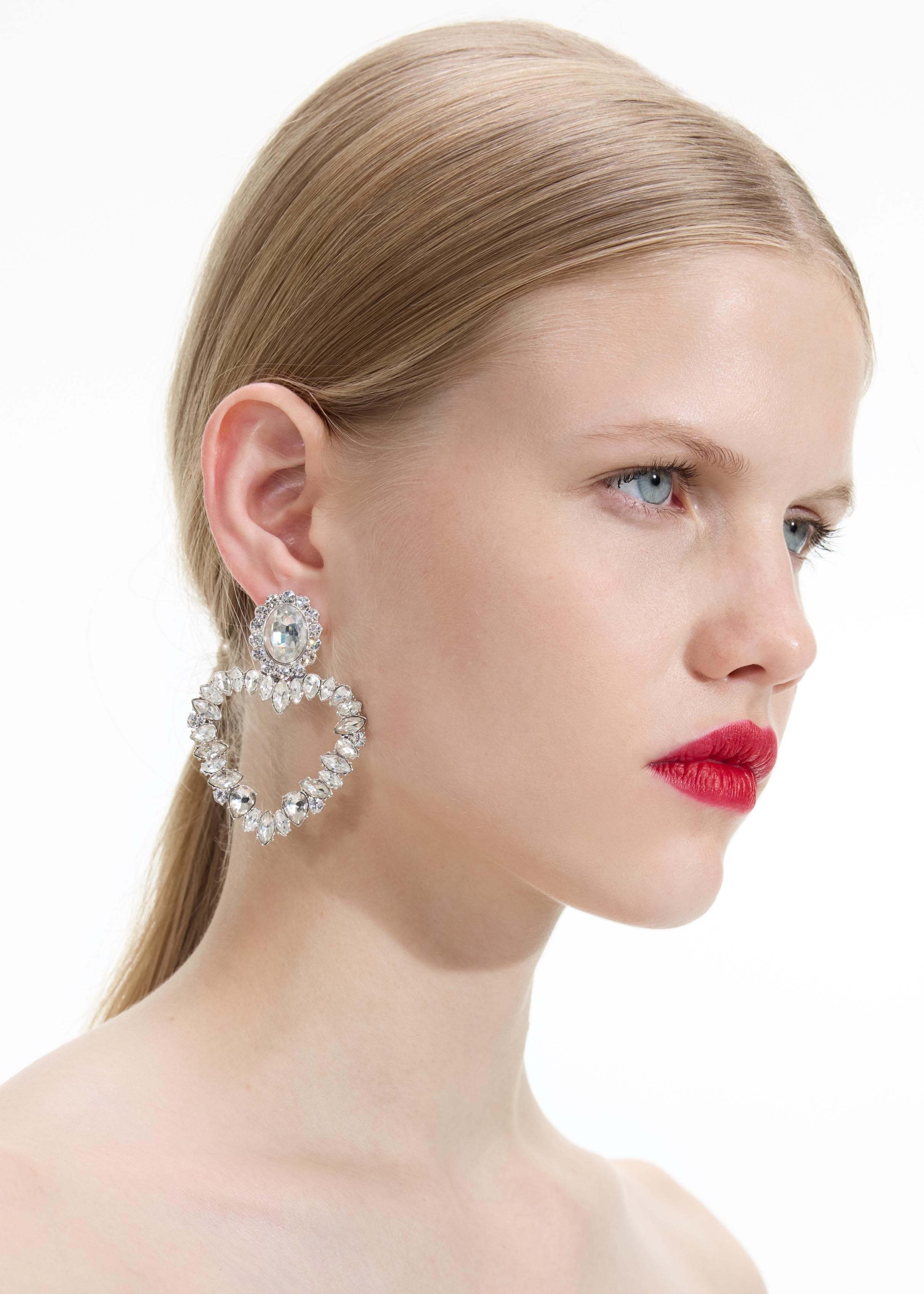 Crystal Heart Earrings - 3