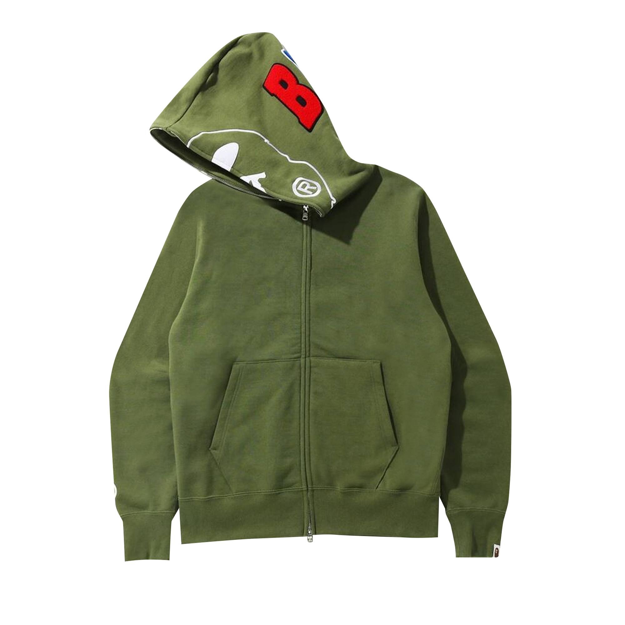 BAPE 2nd Ape Full Zip Hoodie 'Olive' - 2