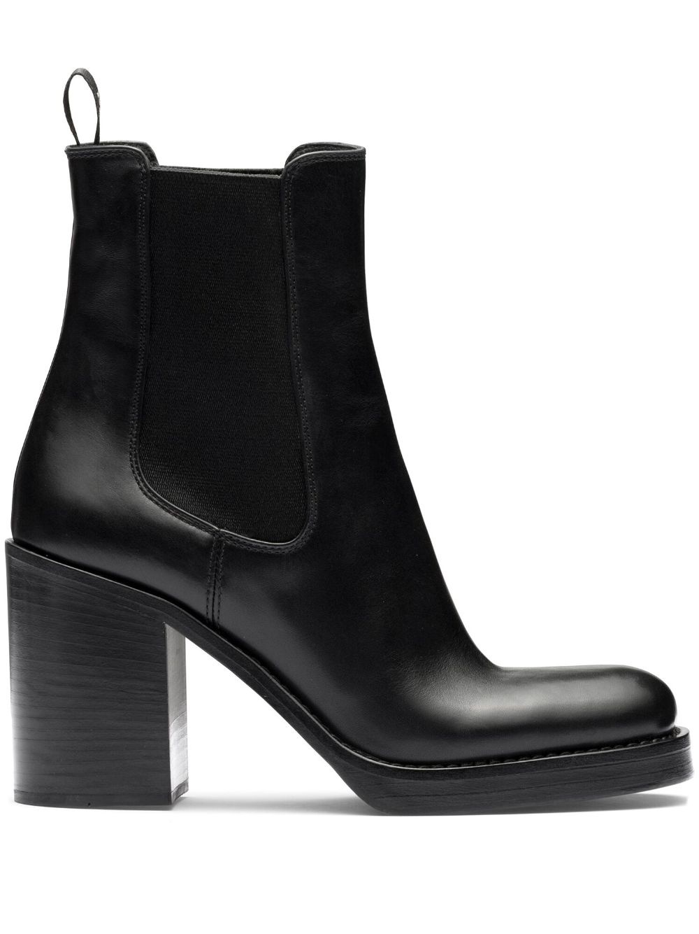brushed leather 85mm ankle boots - 1