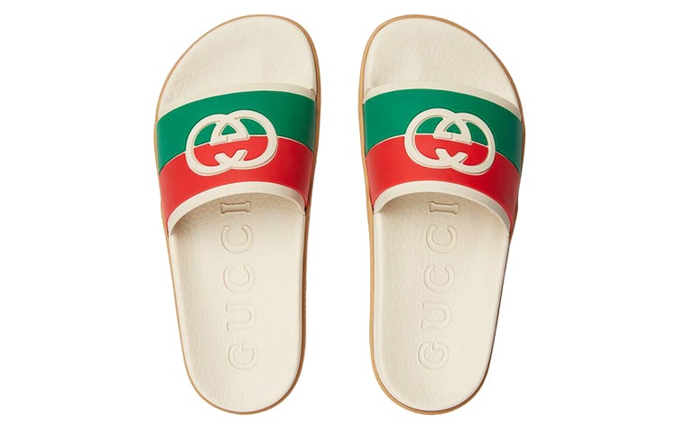 (WMNS) Gucci Slide 'Interlocking G - White Red Green' 655461-JFA00-9136 - 3