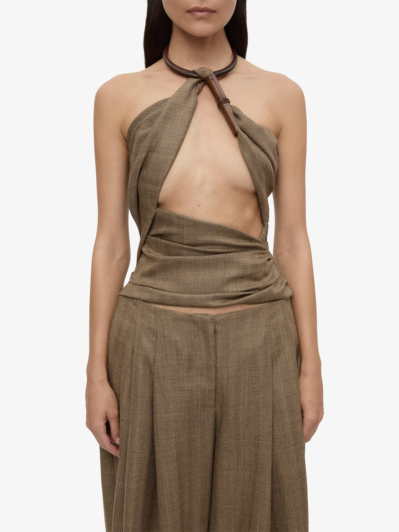 Chime Necklace Herringbone Halter Top 4