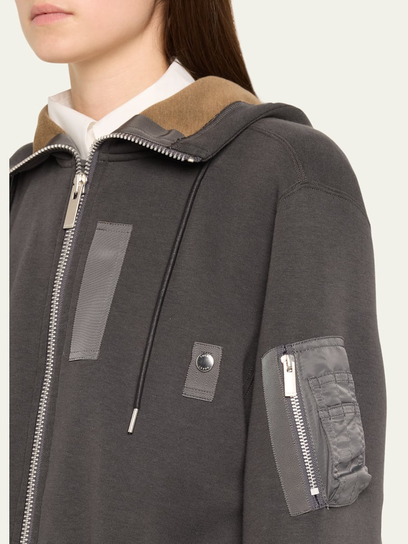 Hybrid Zip-Up Drawstring Hooded Jacket 5