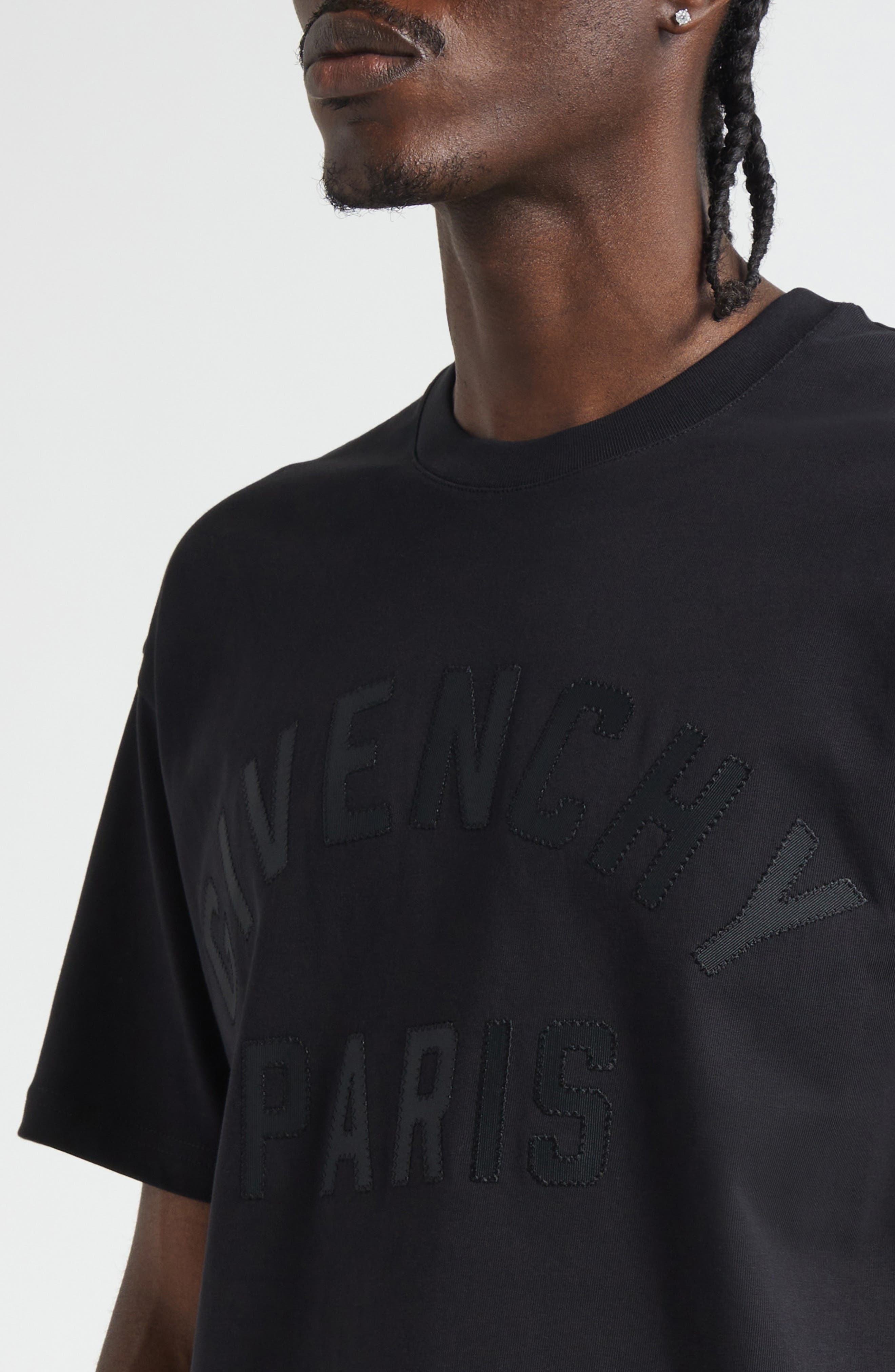 Givenchy Regular Fit Logo Patch T-Shirt in Black at Nordstrom - 4