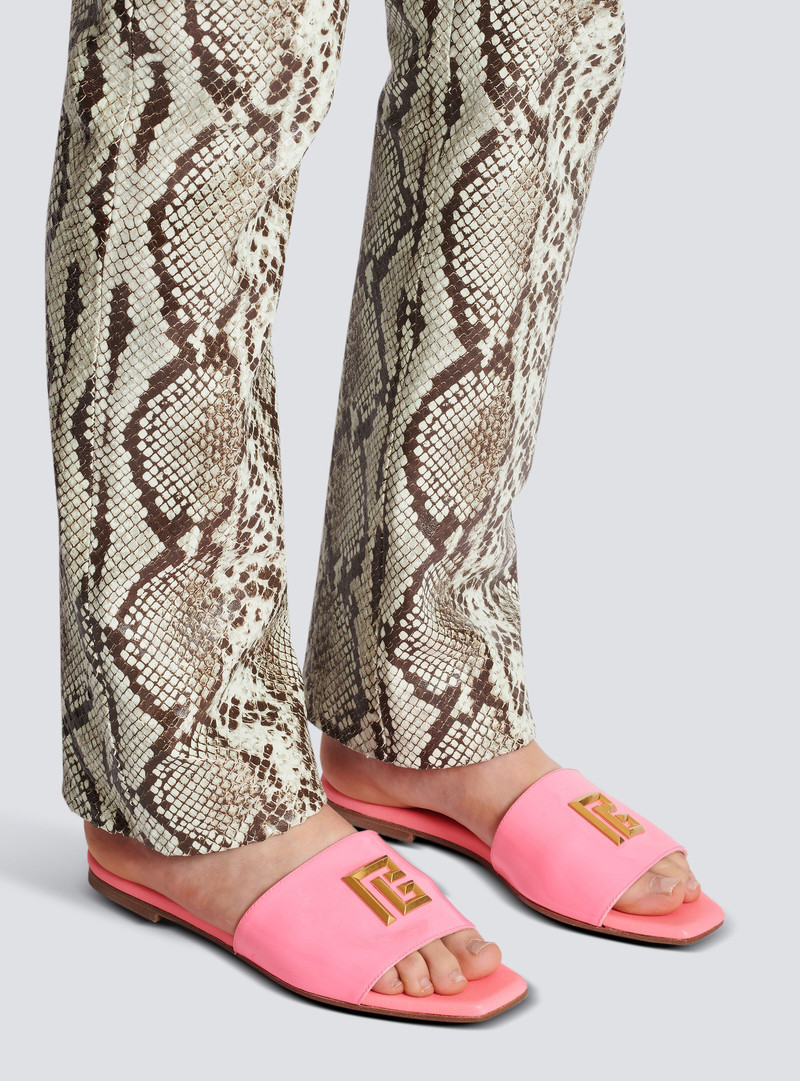 Balmain Dafne patent leather mules outlook