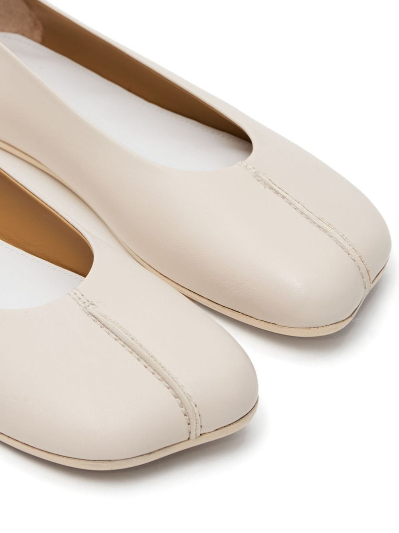 Stitch-out leather ballerinas 5