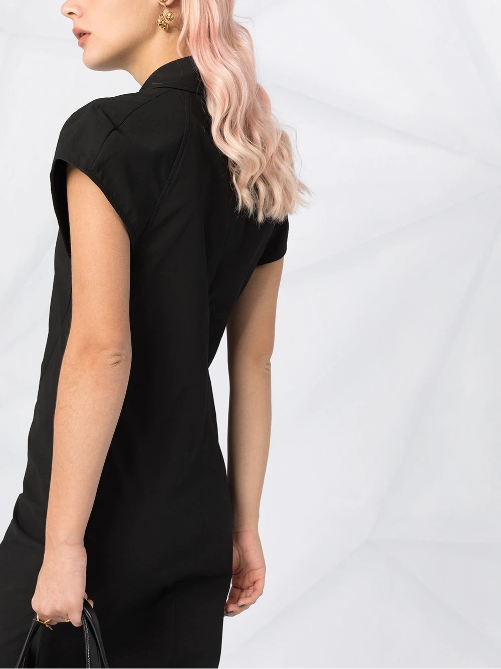buttoned shirt dress - 8