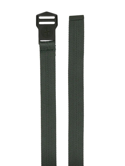 Stone Island geometric buckle belt outlook