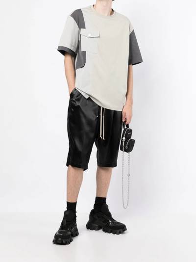 FENG CHEN WANG panelled flap-pocket T-shirt outlook