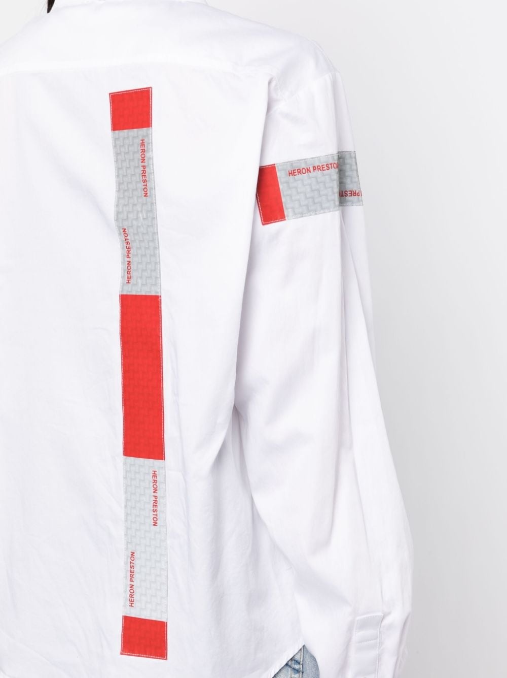 logo-patch cotton shirt - 5