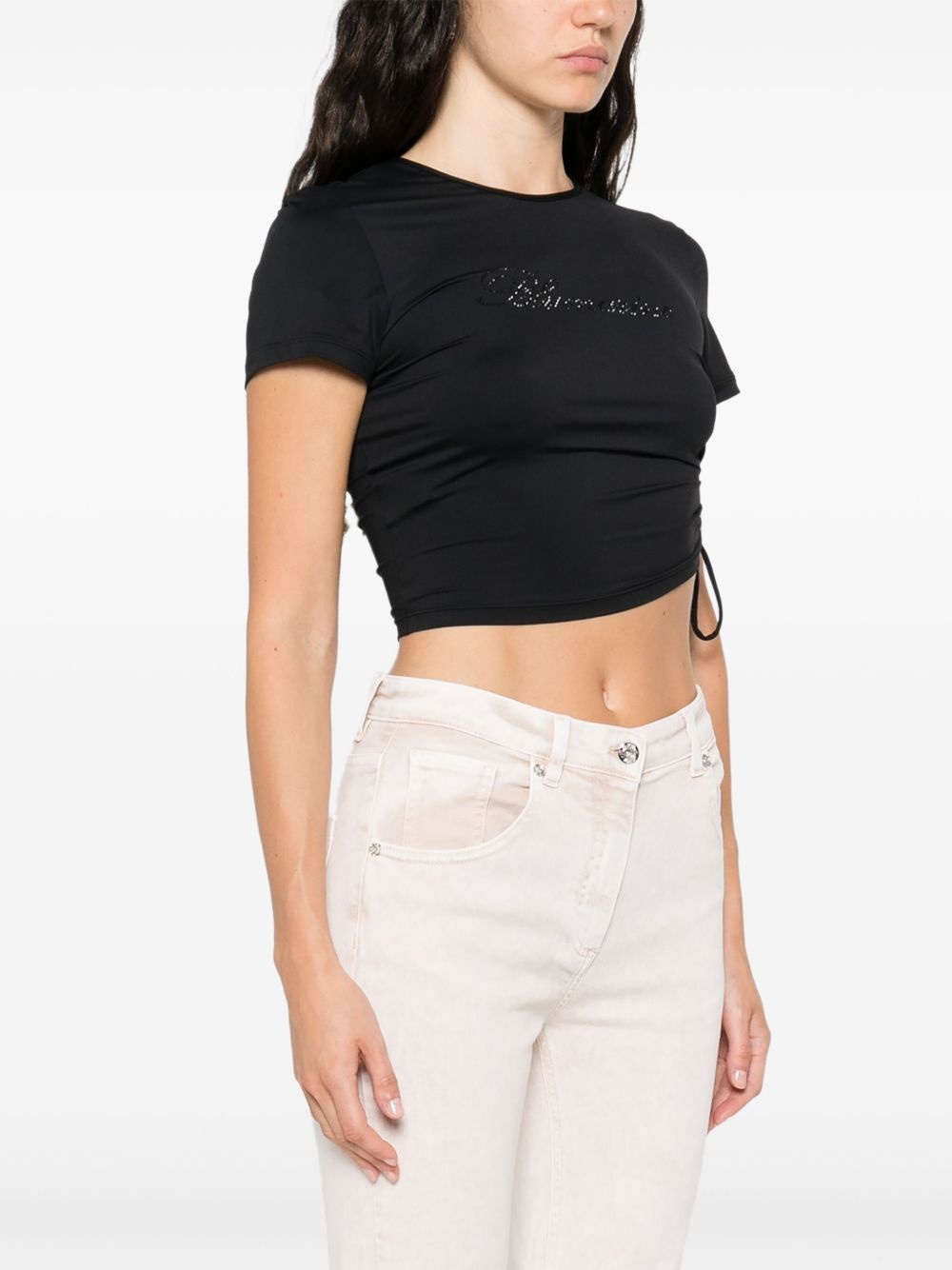 rhinestone-logo T-shirt - 3