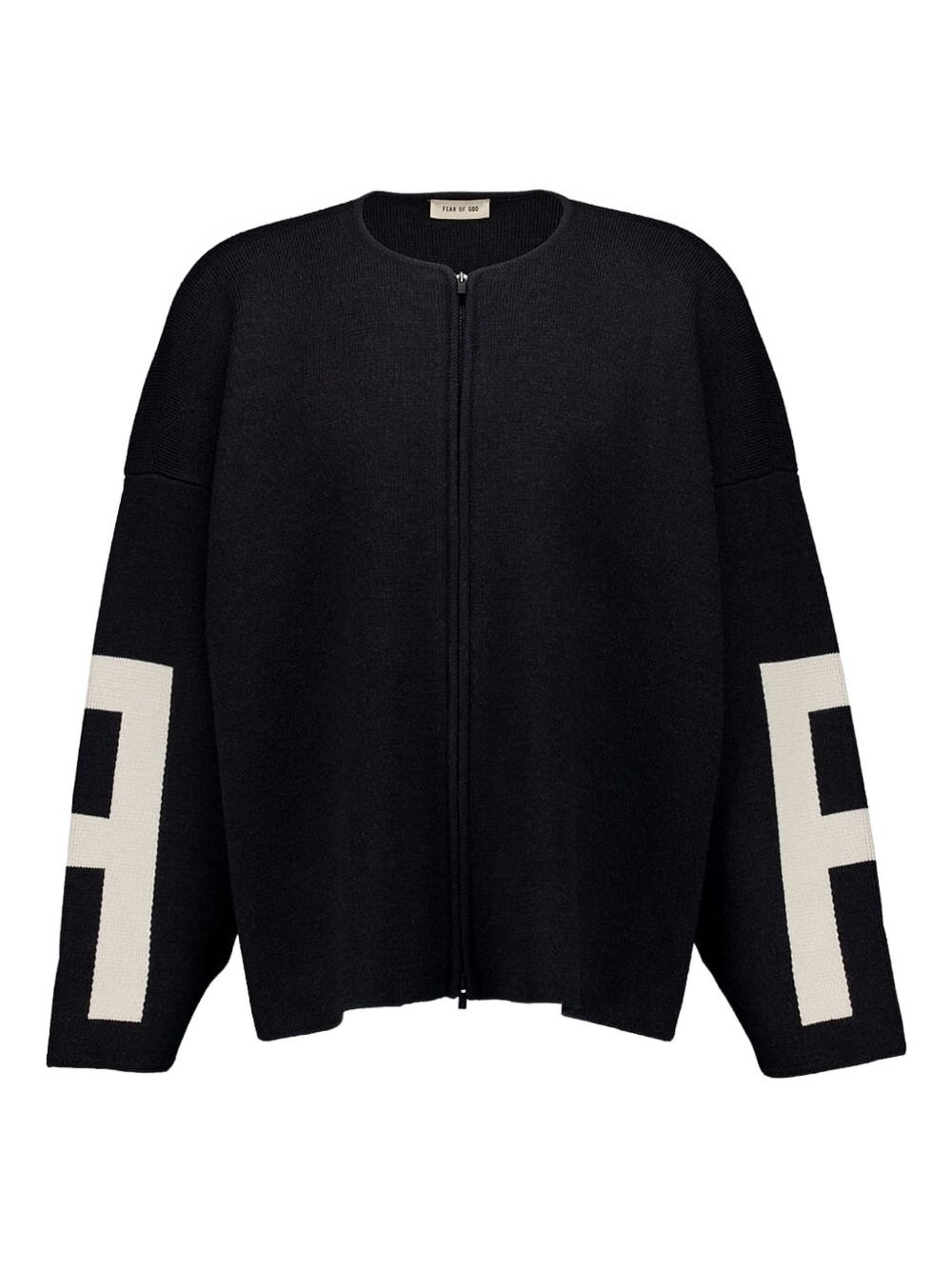 wool full-zip sweater - 1
