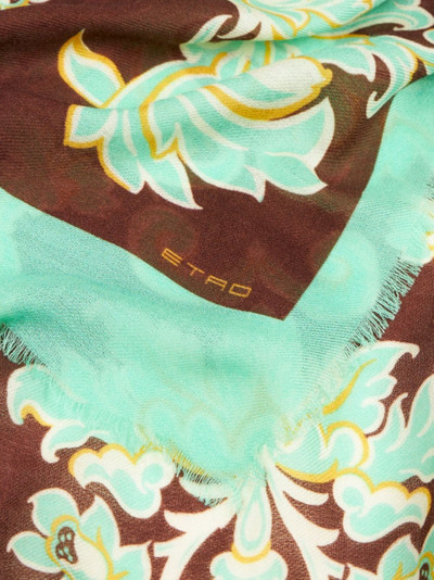 Etro graphic-print cashmere-silk scarf outlook