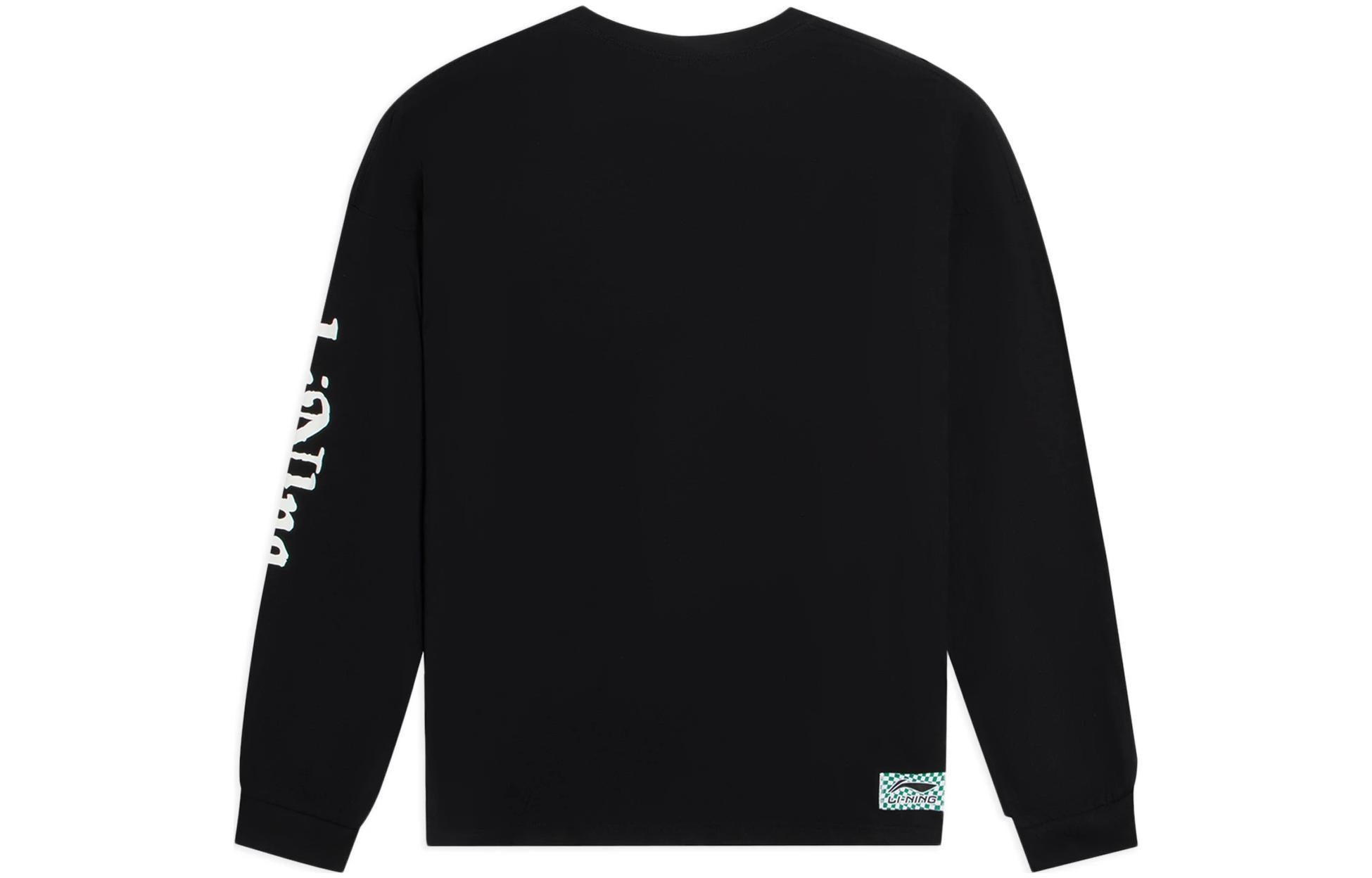 Li-Ning x Rooovie Graphic Long Sleeve T-shirt 'Black' AHSSB19-2 - 2