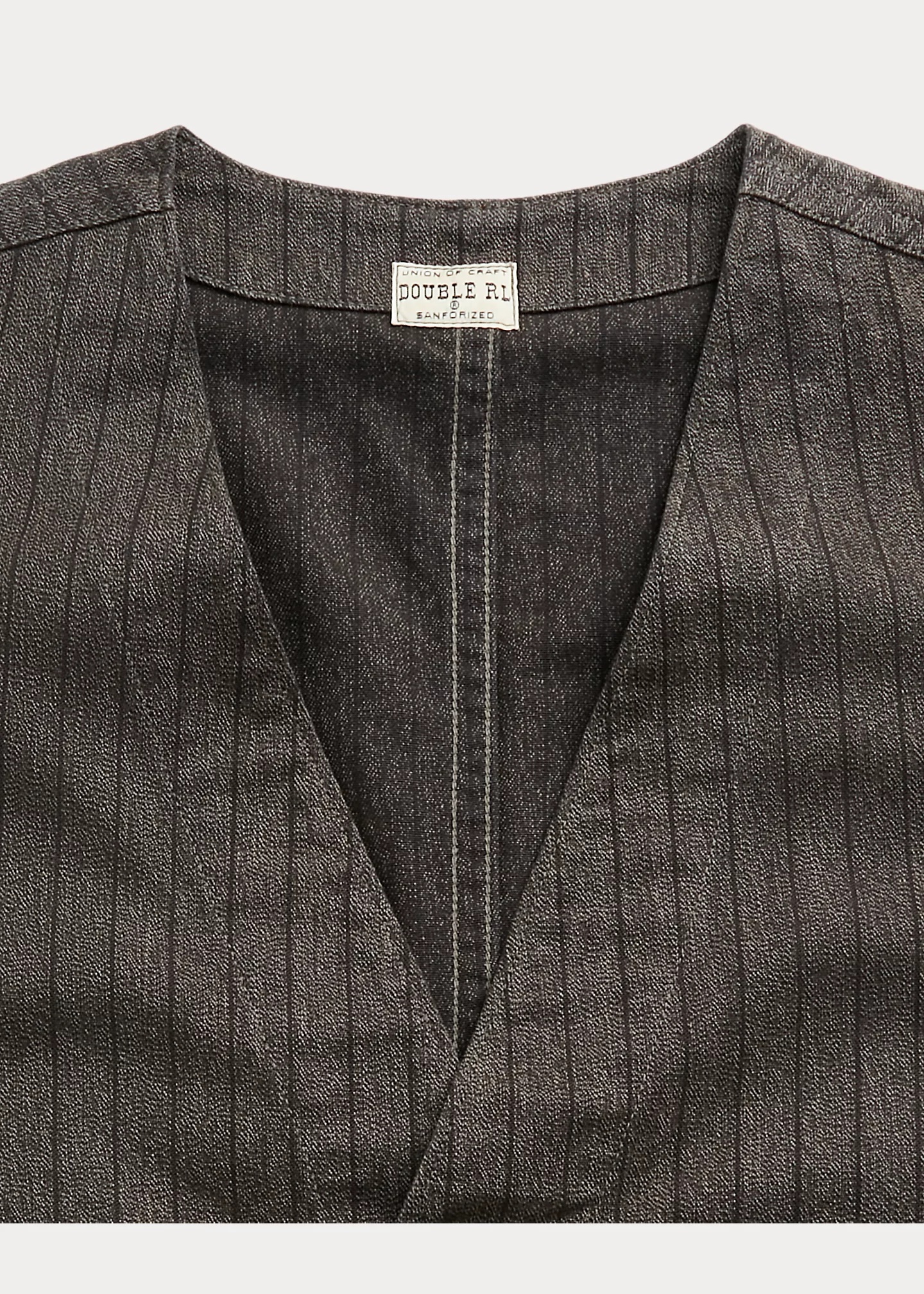 RRL by Ralph Lauren Striped Jaspé Twill Vest | REVERSIBLE