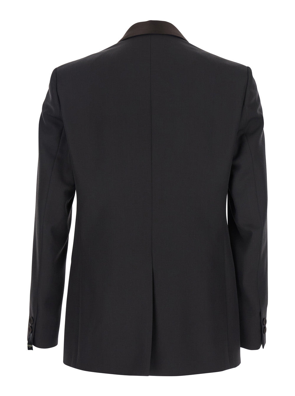 Fendi Men Brown Single-Breasted Jacket With Notched Revers In Wool Blend Man - 2