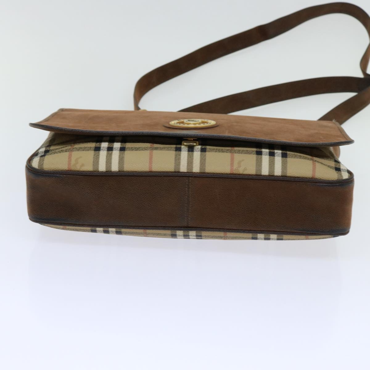 Burberry Nova Check Business Bag Pvc Leather Beige - 5
