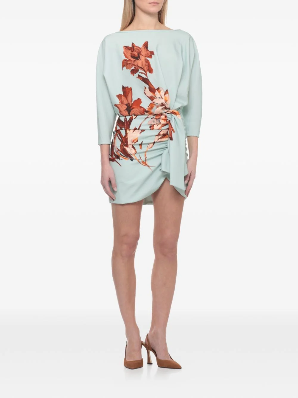 Ayla floral-print mini dress - 1