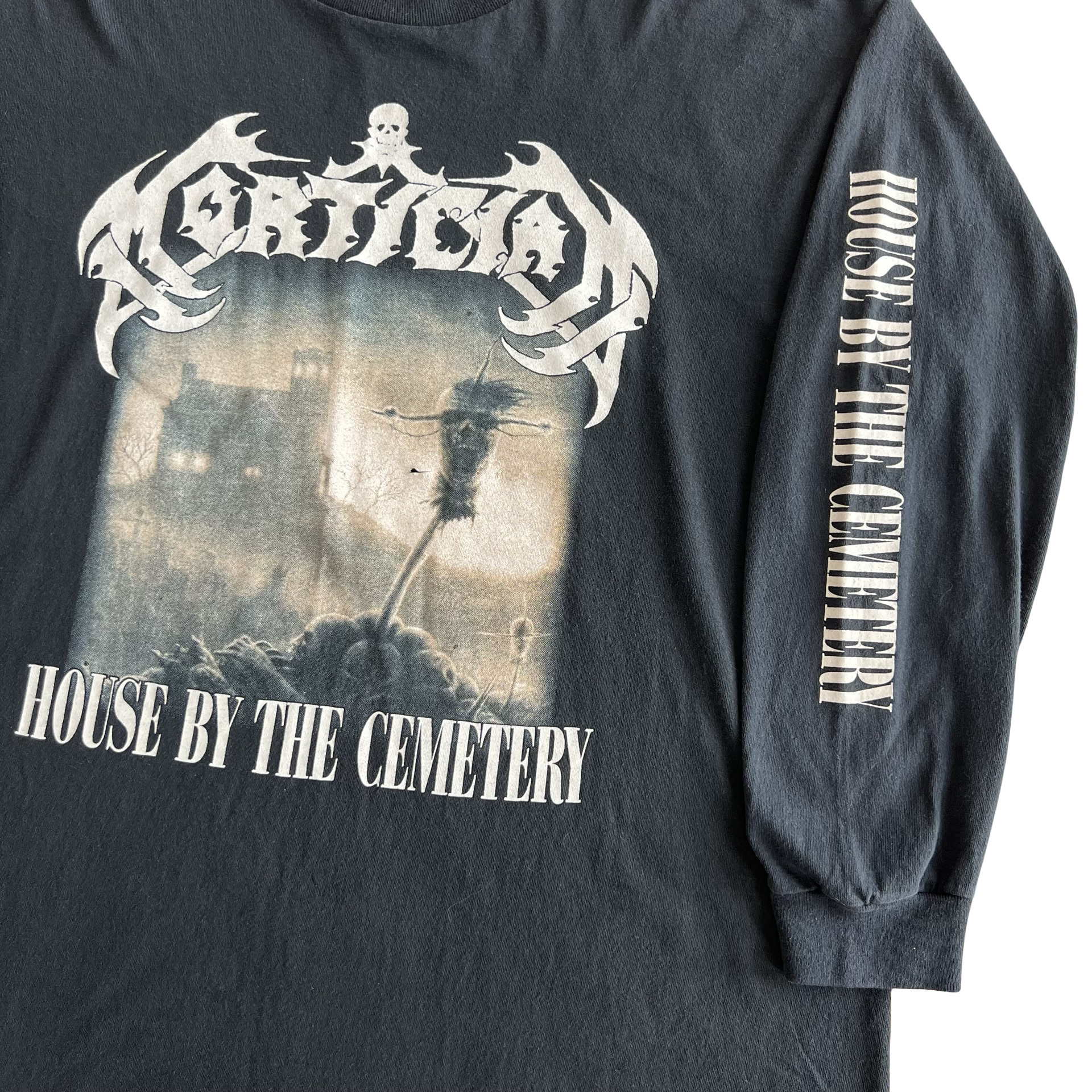 Final Blow - Vintage Mortician "House By The Cemetery" Long Sleeve T-Shirt SZ XL - 4