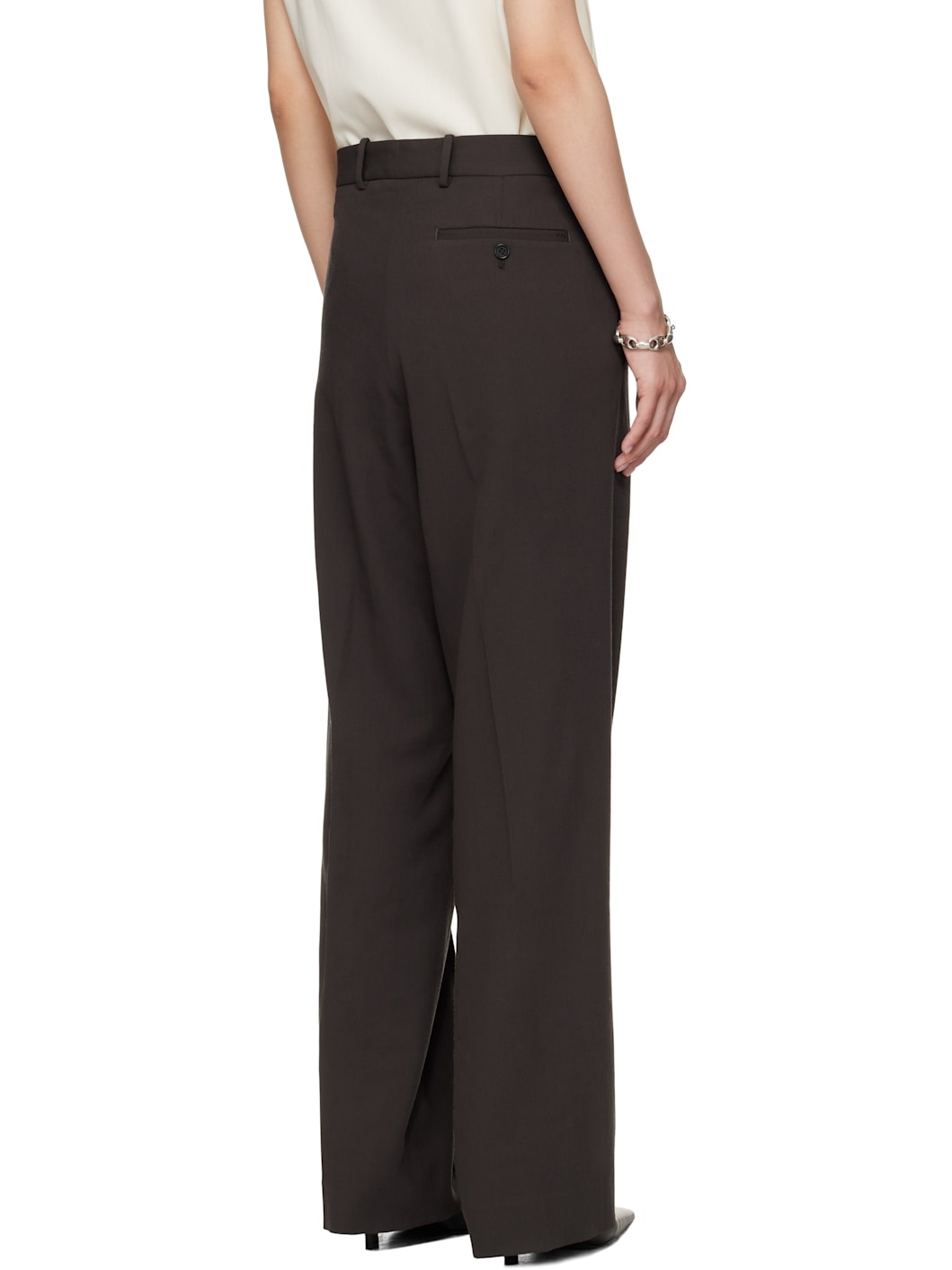 Brown Gilles Straight Twill Trousers - 3