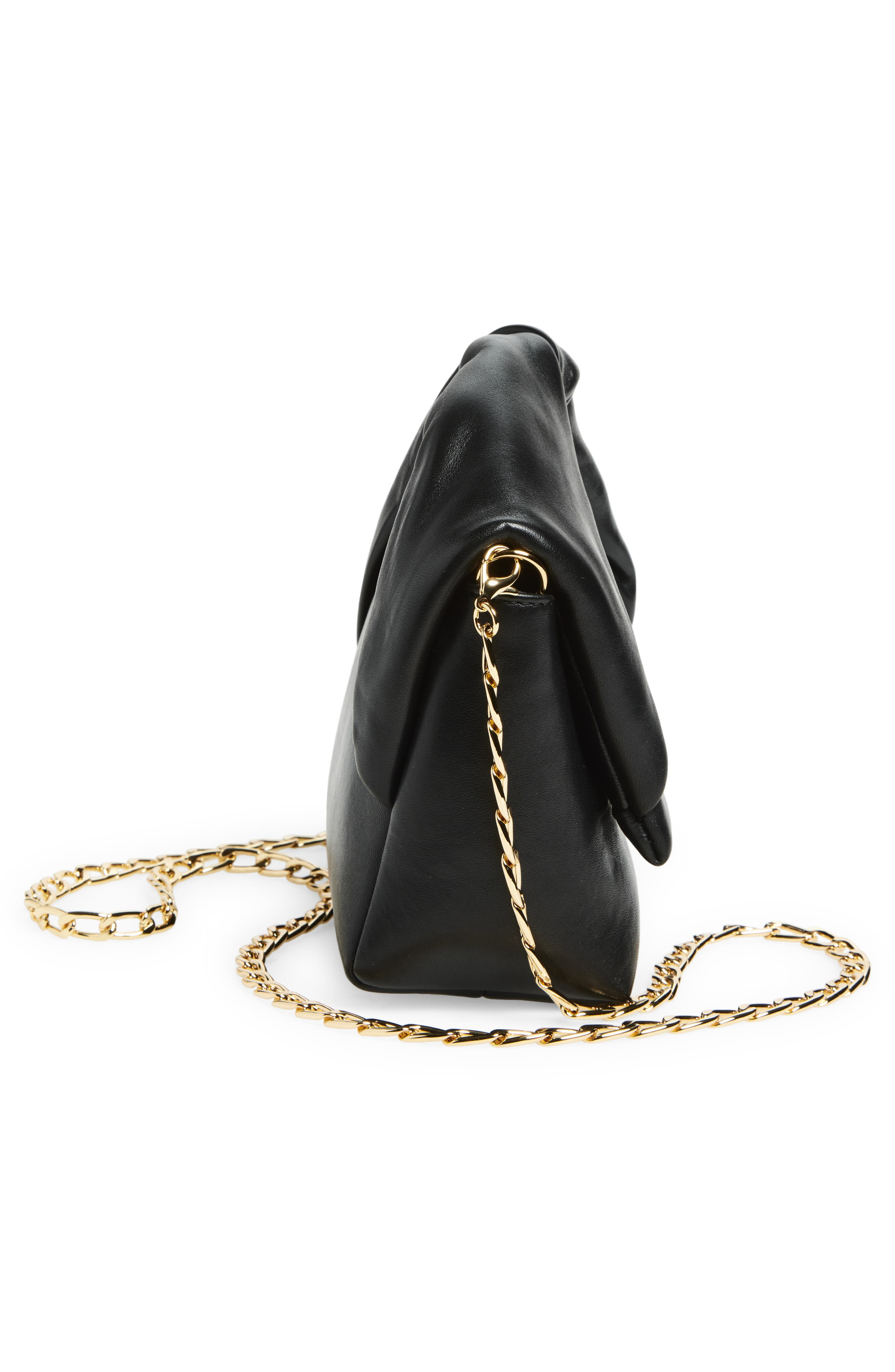 JW Anderson Medium Twister Leather Top Handle Bag in Black 999 at Nordstrom - 4