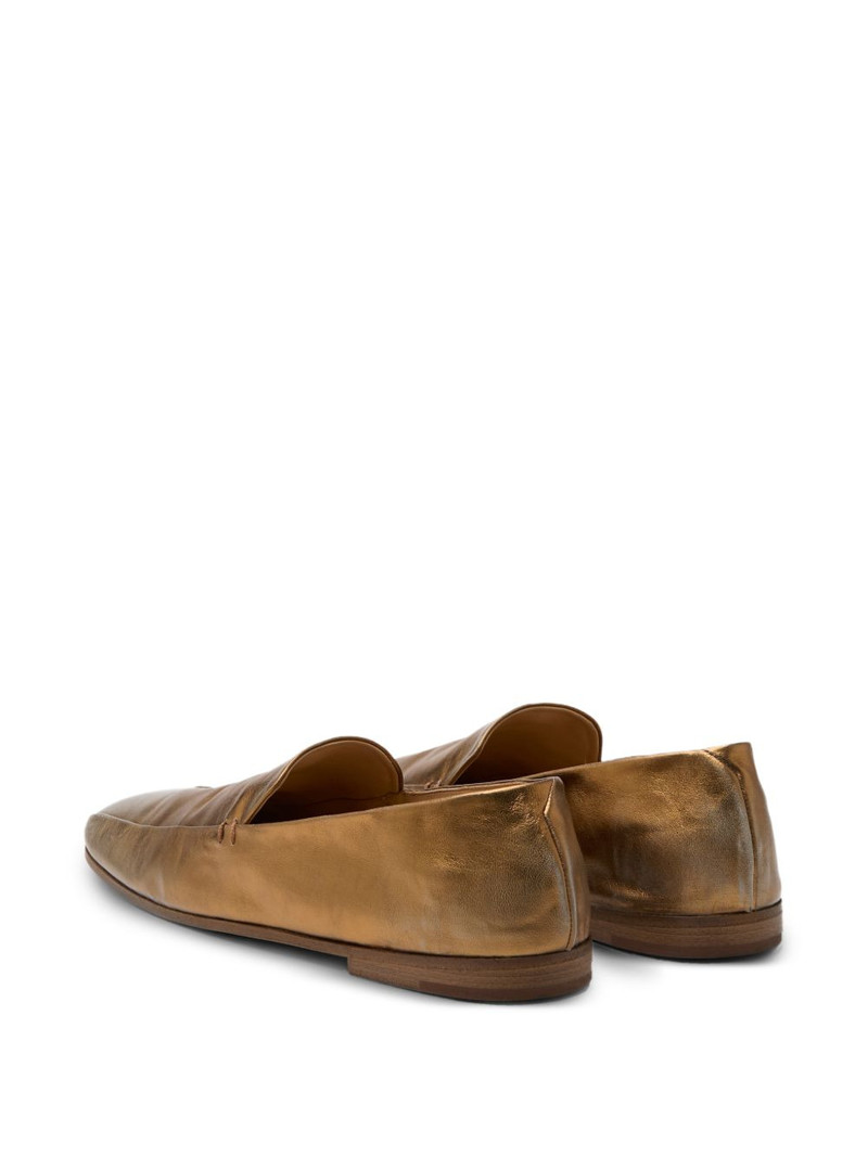 metallic square-toe loafers 3