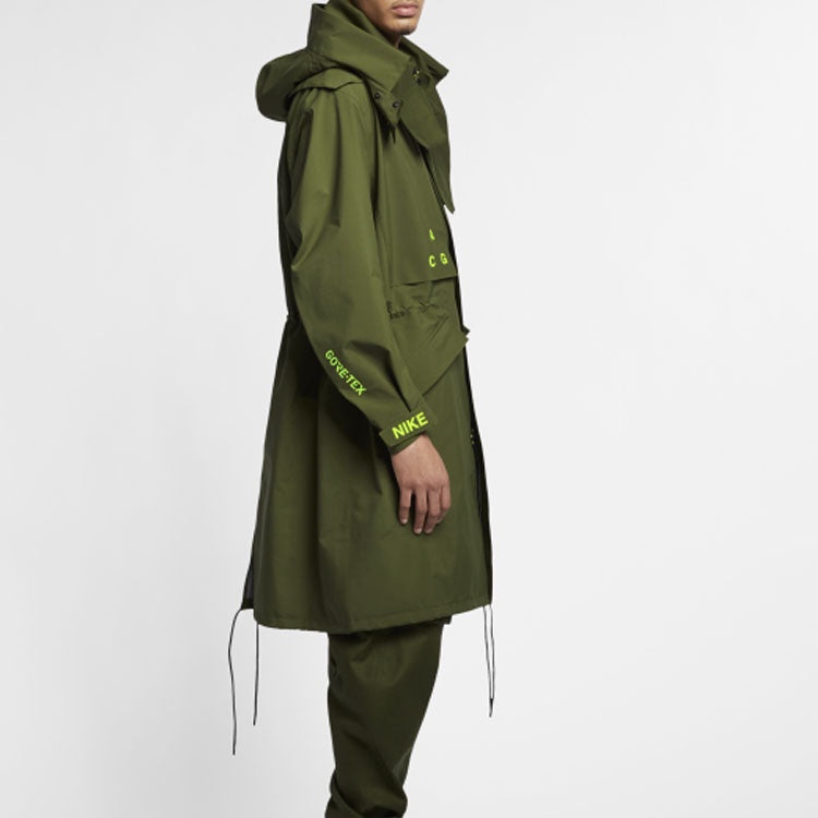 Nike LAB ACG GORE-TEX Hooded Coat 'Olive Canvas Volt Glow' AQ3516-395 - 5