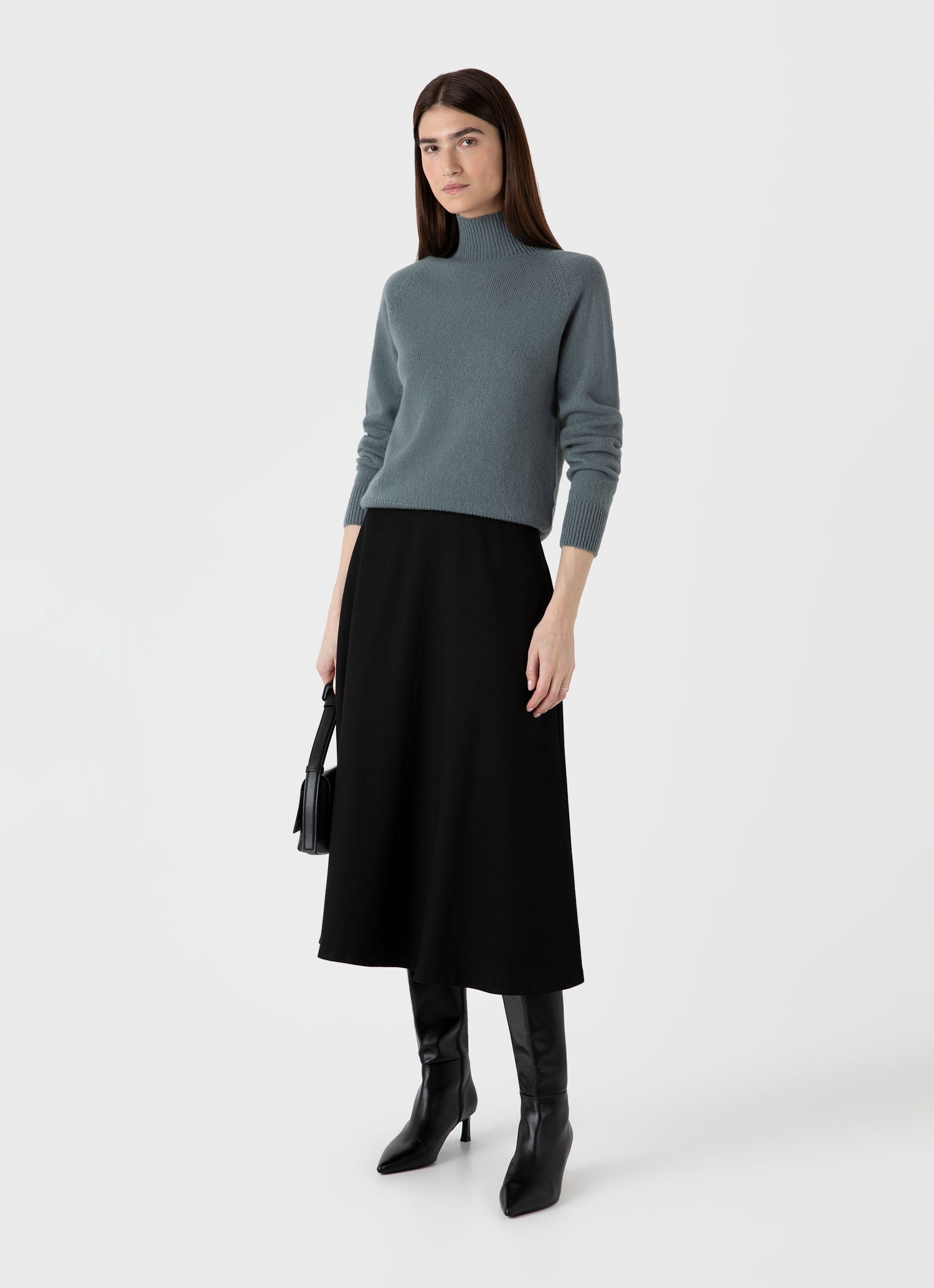 Lambswool Funnel Neck Jumper - 2